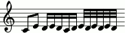 [G:&nbsp;c'&nbsp;e'&nbsp;&nbsp;d'&nbsp;e'&nbsp;d'&nbsp;c'&nbsp;d'&nbsp;&nbsp;e'&nbsp;d'&nbsp;e'&nbsp;d'&nbsp;e'&nbsp;d']