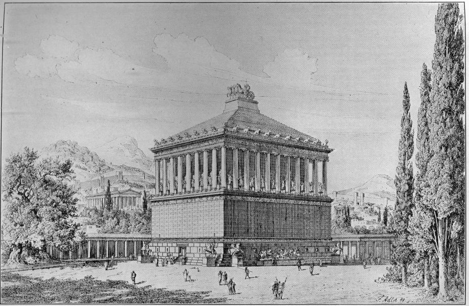 the mausoleum at halicarnassus as restored by friedrich adler